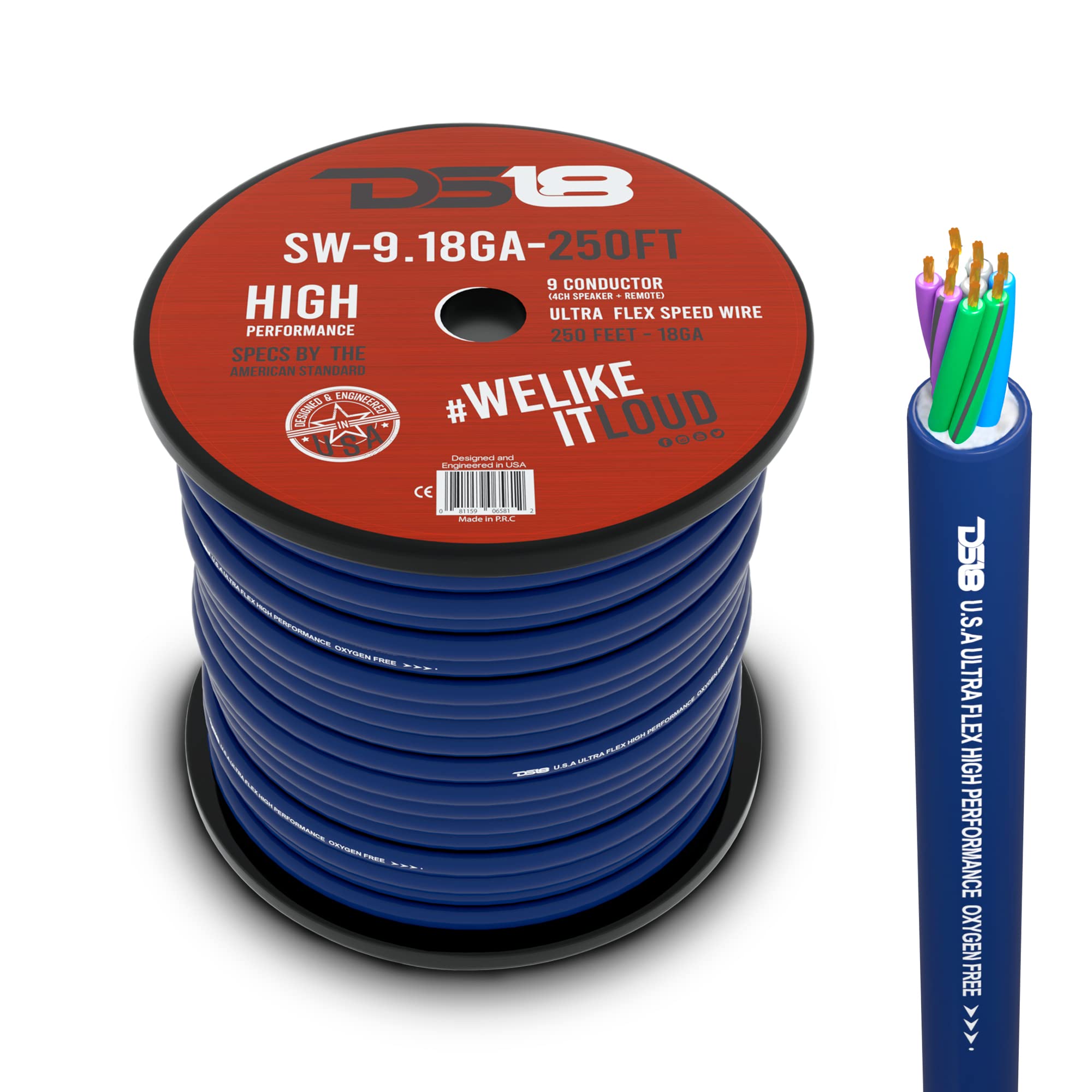 Amazon.com: DS18 SW-9.18GA-250FT 9 Conductor 18 Gauge 4-Channel